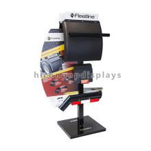 Qualität Schwarz Metall Freistehende Auto Zubehör Showroom Auto Auto Ersatzteile Display Stand